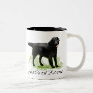 Tasse 2 Couleurs Copie Plat-Enduite d'art de chien d'arrêt