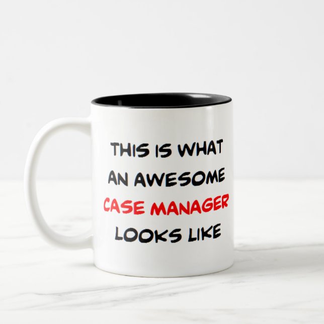 Tasse 2 Couleurs coque manager, génial (Gauche)