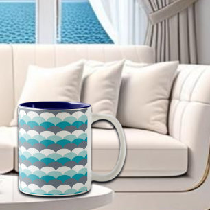 Tasse 2 Couleurs Coquillages Motifs nautiques