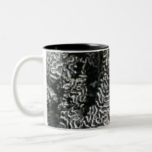 Tasse 2 Couleurs Corail noir et blanc I Abstrait Nature Photo