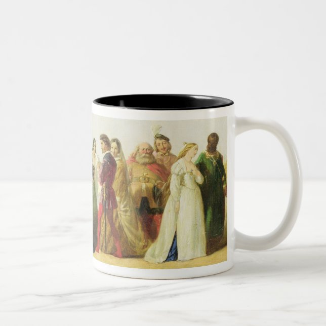 Tasse 2 Couleurs Cortège des caractères de Shakespeare (huile (Droit)