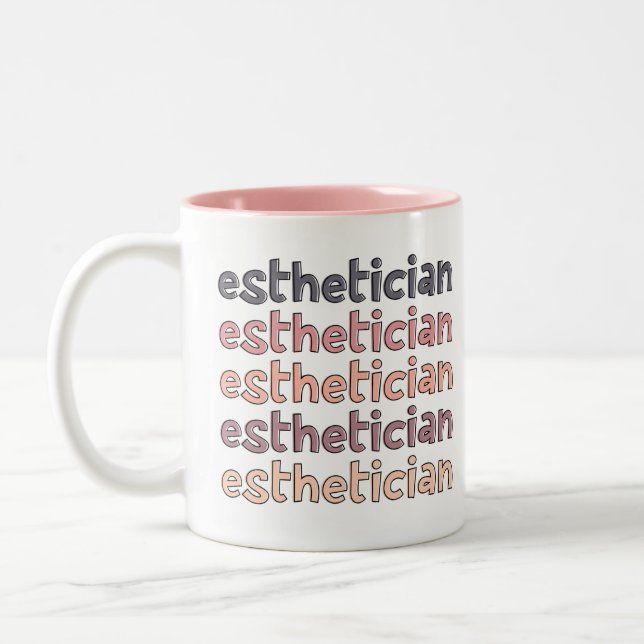Tasse 2 Couleurs Cosmetologue Esthétique Beautician Cute (Gauche)