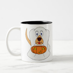 Tasse 2 Couleurs Costume d'Halloween pour fantôme de chien de marqu