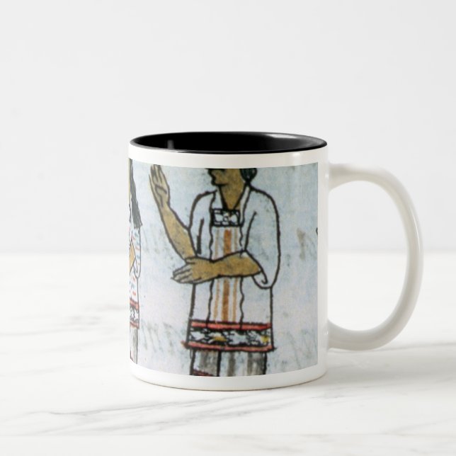 Tasse 2 Couleurs Costumes aztèques femelles (Droit)