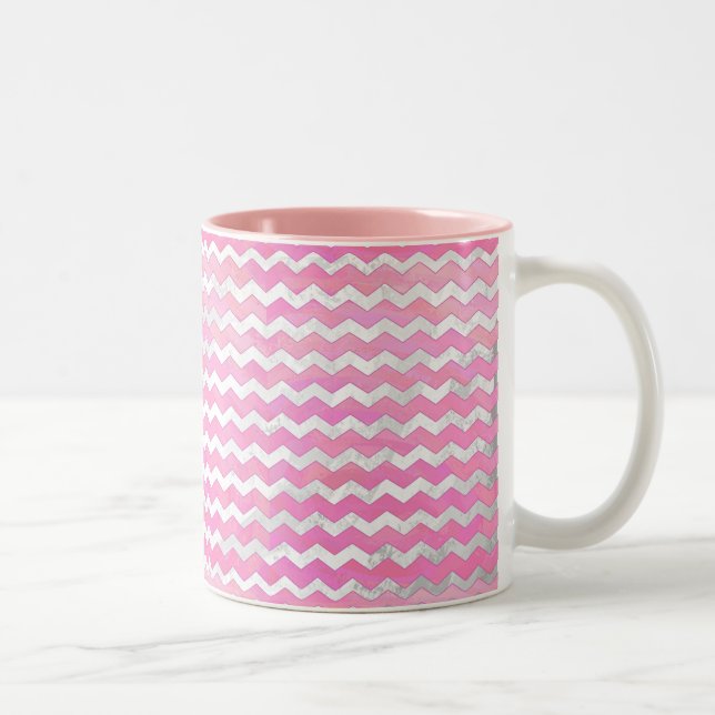 Tasse 2 Couleurs Coton Candy Chevon Motif (Droit)