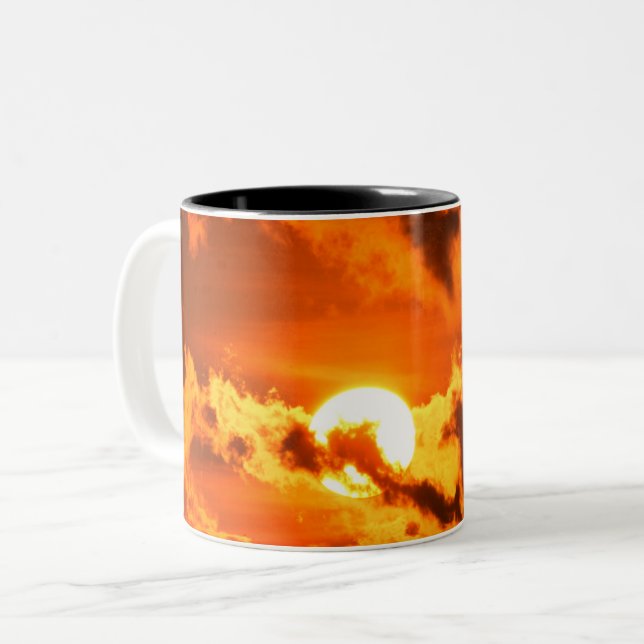 Tasse 2 Couleurs Coucher de soleil d'Orange (Devant gauche)