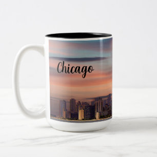 Tasse 2 Couleurs Coucher de soleil profond Chicago