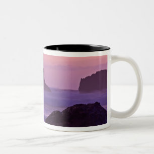 Tasse 2 Couleurs Coucher de soleil sur les Sea Stacks de Bandon Bea