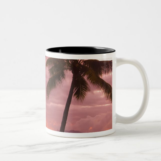 Tasse 2 Couleurs Coucher de soleil sur Moorea depuis Sofitel Maeva  (Droit)