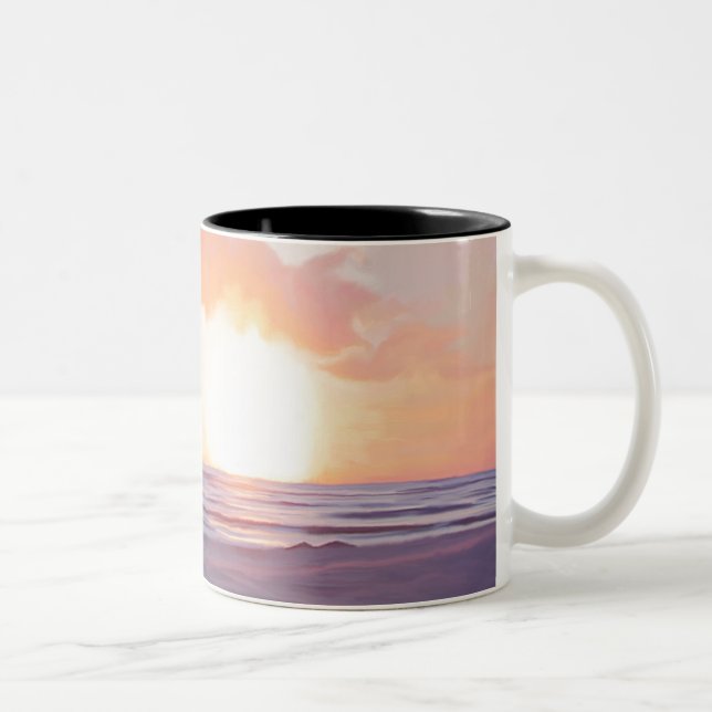 Tasse 2 Couleurs Coucher du soleil romantique (Droit)