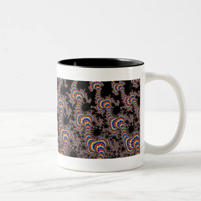 Tasse 2 Couleurs Couleur - Art fractal (Droit)