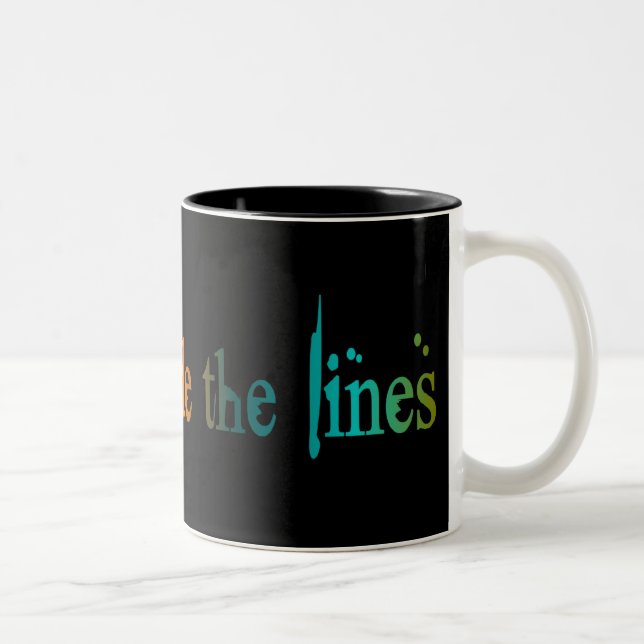 Tasse 2 Couleurs Couleur en dehors des lignes (Droit)