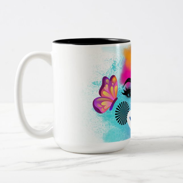 Tasse 2 Couleurs Couleur et maquillage (Gauche)