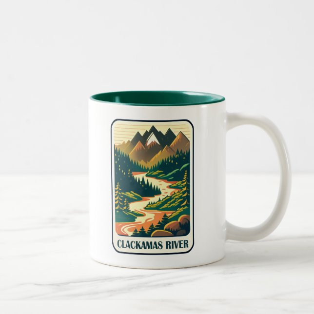 Tasse 2 Couleurs Couleurs de la rivière Clackamas (Droit)