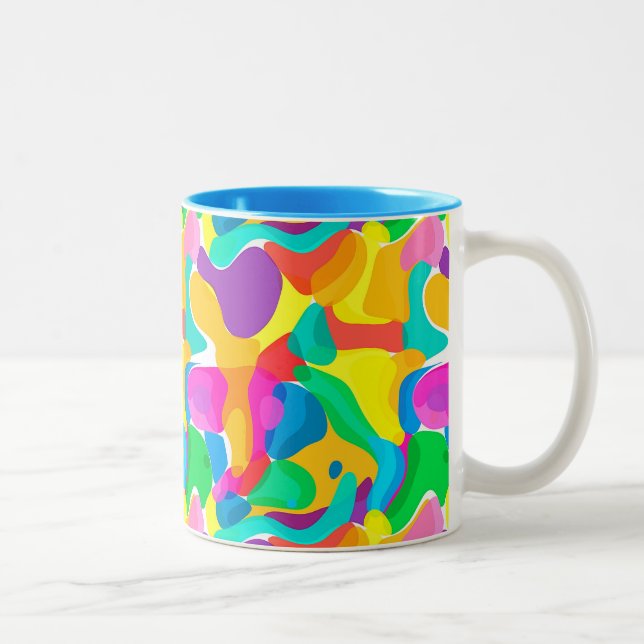 Tasse 2 Couleurs Couleurs du cirque Chaos Motif d'art Abstrait (Droit)
