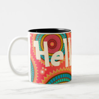 Tasse 2 Couleurs Couleurs rétro vintages des années 60