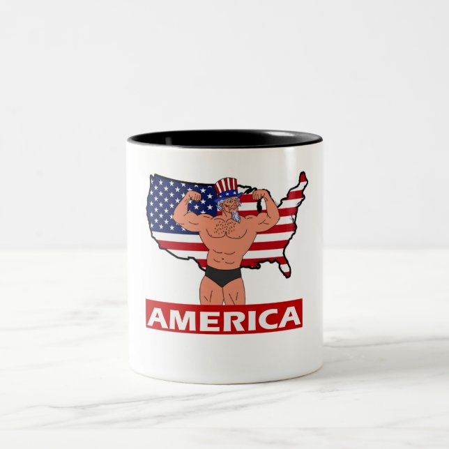 Tasse 2 Couleurs Coupe 4 juillet personnalisée 🇺 🇸 (Centre)