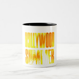 Tasse 2 Couleurs Coupe aux lettres orange jaune "Hollywood Summer"