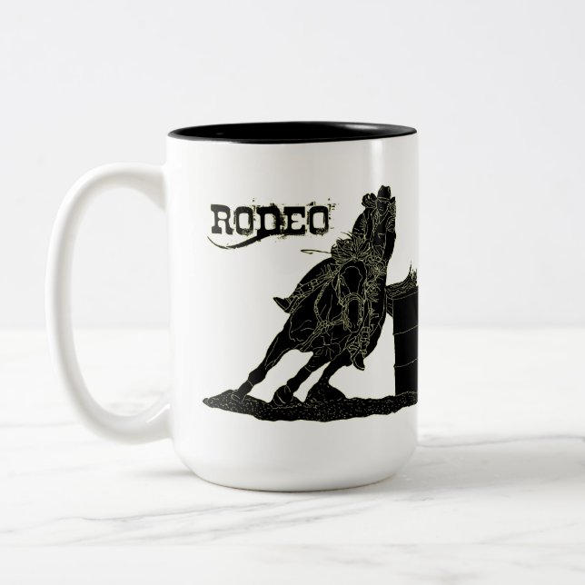 Tasse 2 Couleurs Coupe de café Barrel Racer (Gauche)