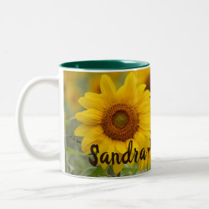 Tasse 2 Couleurs Coupe de café de tournesol personnalisée