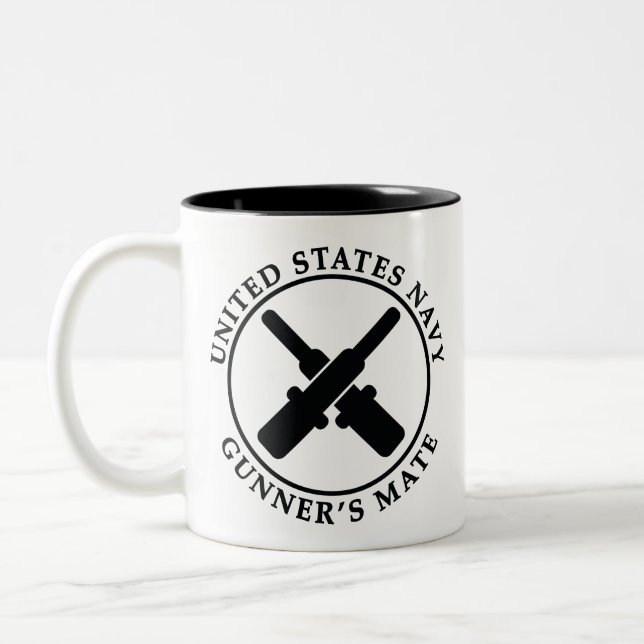 Tasse 2 Couleurs Coupe de café Mate de l'USN Gunner (Gauche)
