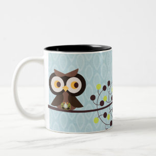 Tasse 2 Couleurs Coupe de la boîte de nuit à café chaud Woodland Bo