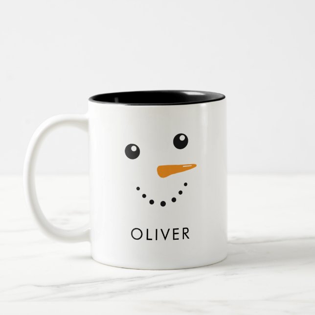 Tasse 2 Couleurs Coupe de visage de motoneige mignonne (Gauche)