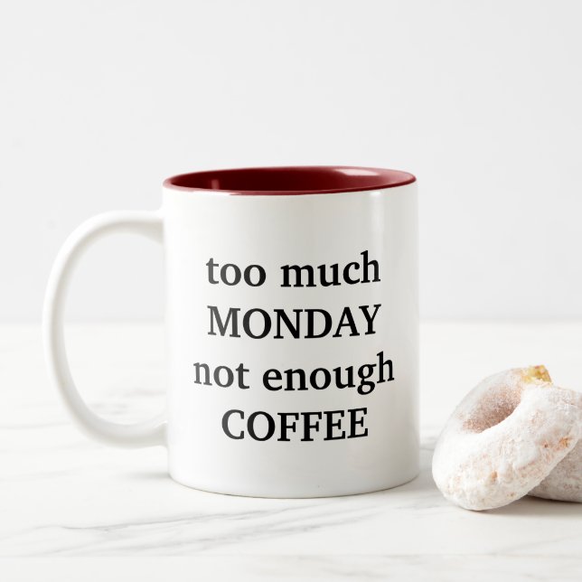 Tasse 2 Couleurs Coupe du café du lundi (Avec donut)