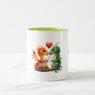 Tasse 2 Couleurs Coupe - I Love U - Dragons
