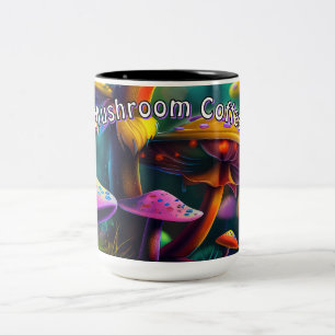 Tasse 2 Couleurs Coupe Imaginaire Champignons Café