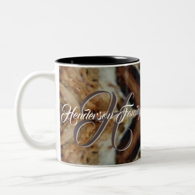 Tasse 2 Couleurs Coupe sur mesure de café d'anniversaire (Gauche)