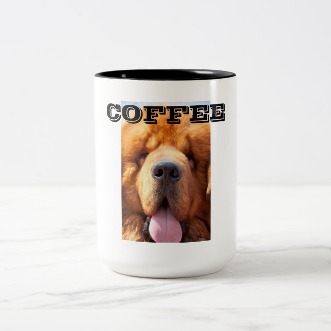 Tasse 2 Couleurs Coupe Tibétaine de mastiff (Centre)