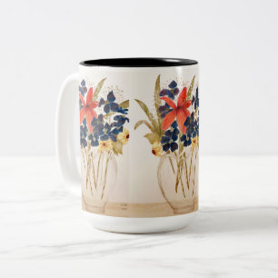 Tasse 2 Couleurs Couper le vase des fleurs