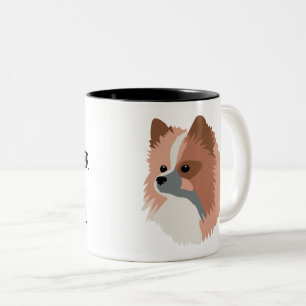 Tasse 2 Couleurs Courageux Poméranien "beaucoup plus dur que je ne