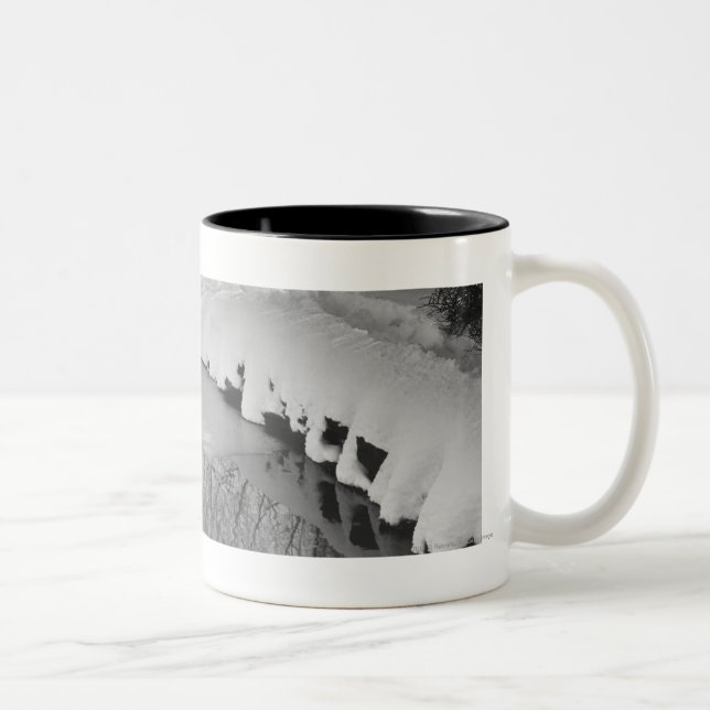 Tasse 2 Couleurs Courant en hiver B&W (Droit)