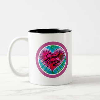 Tasse 2 Couleurs Courbe du coucher du soleil - Coeur de teint noueu