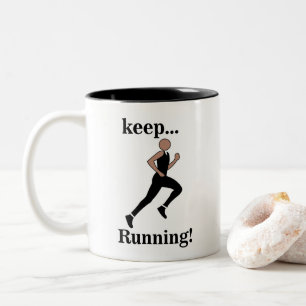Tasse 2 Couleurs Coureur Athlète de course à pied Marathonien