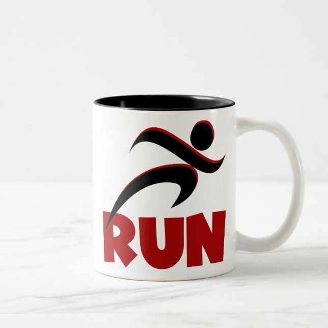 Tasse 2 Couleurs COUREZ le rouge (Droit)