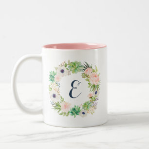Tasse 2 Couleurs Couronne de cactus de succulents de teint floral M