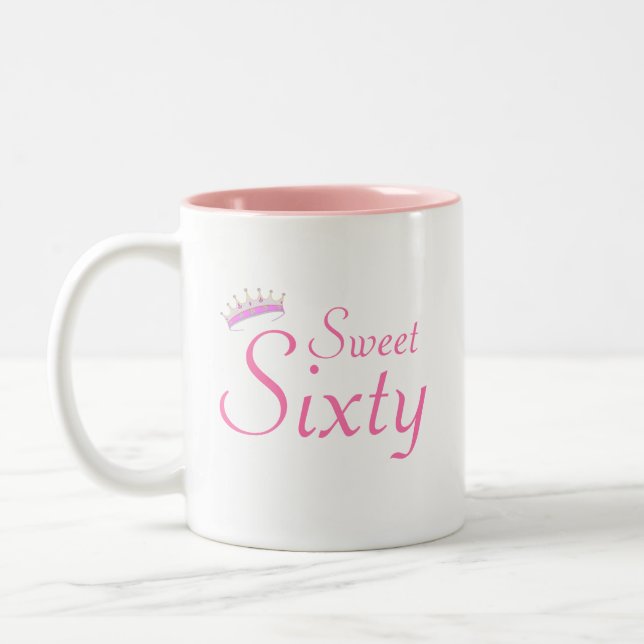 Tasse 2 Couleurs Couronne moderne sucré soixante en rose (Gauche)