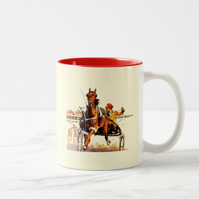 Tasse 2 Couleurs Course de harnais (Droit)