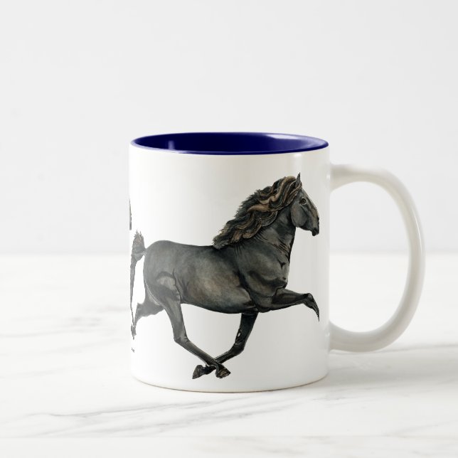 Tasse 2 Couleurs Course hippique islandaise Gletta (Droit)