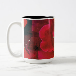 Tasse 2 Couleurs Coussin rond Rose Rouge
