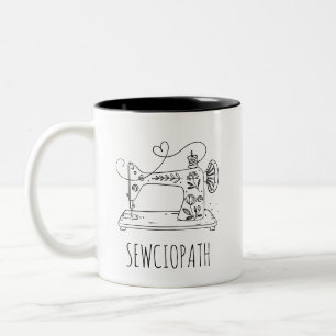 Tasse 2 Couleurs Couture drôle, cadeau de quilteur, amateur de cout