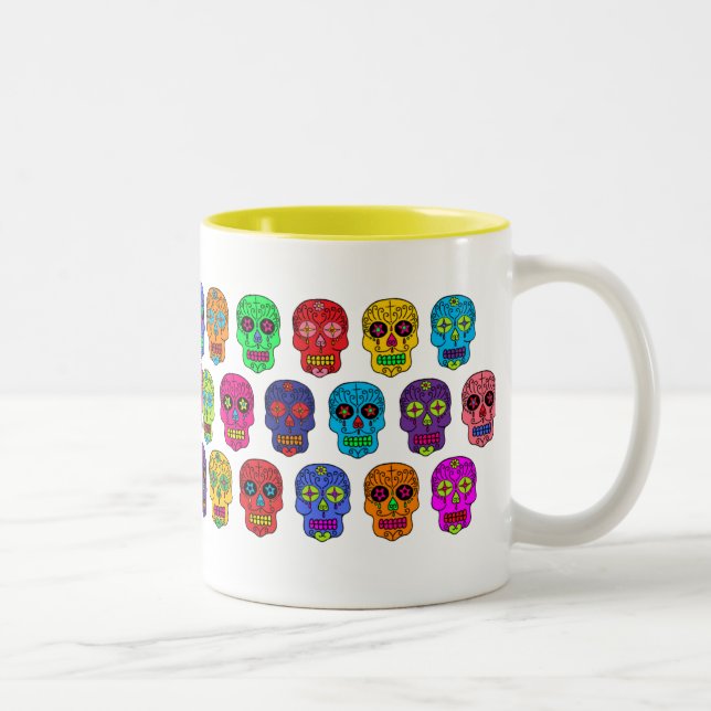 Tasse 2 Couleurs Crâne à sucre (Droit)