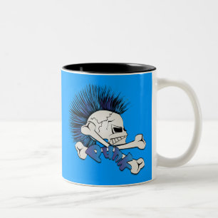 Tasse 2 Couleurs Crâne de punk