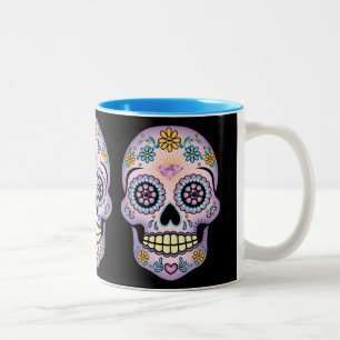 Tasse 2 Couleurs Crâne de sucre pourpre
