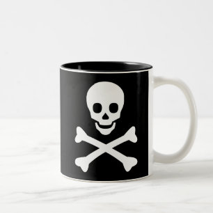 Tasse 2 Couleurs Crâne et os croisés