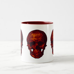 Tasse 2 Couleurs Crâne rouge