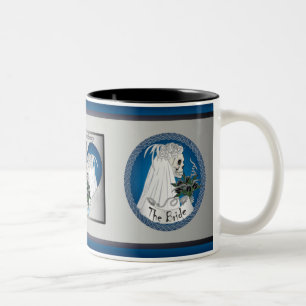 Tasse 2 Couleurs Crânes bleus de mariage